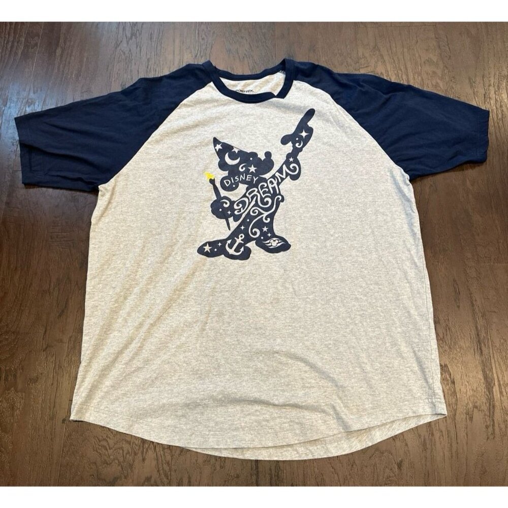 Disney Cruise Line Shirt Adult XXL Grey Sorcerer‎ Mickey Mouse Disney Dream